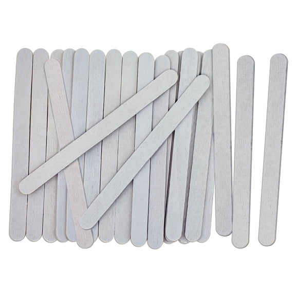 CraftySticks- 50 Pack 4.5 Inch Gray Painted Popsicle Sticks, Wood Craft Sticks for Crafts, Learning and STEM Basics