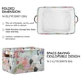 thumbnail image 2 of Yayeee Canvas Storage Basket with Handles for Shelves Fabric Bins Closet Organizer, Colorful Flowers Blossoms, 2 of 8