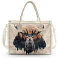 thumbnail image 2 of ZUXONGSY Forest Deer Print Clear PVC Shoulder Bag for Women, Lightweight Tote with Zipper and Removable Strap, Casual Bag for Work and Weekend Travel, 2 of 7