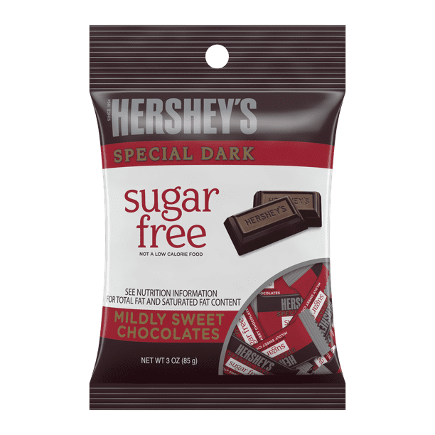 Hershey's, Sugar Free Special Dark Chocolate Candy, 3 Oz. (Pack of 4