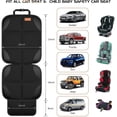 thumbnail image 2 of Juego de 2 protectores para asientos de coche, protectores para asientos infantiles, protege la tapicería, compatible con ISOFIX, tamaño universal., 2 of 5
