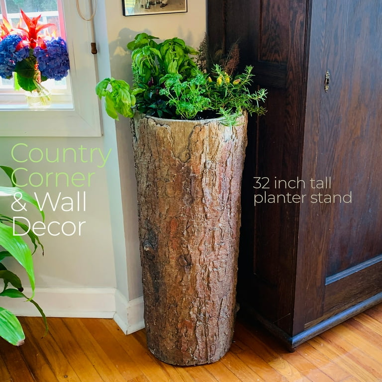 Country Corner Vintage Plant and Fern Stand. outlet Unique Indoor Tall Stump Planter