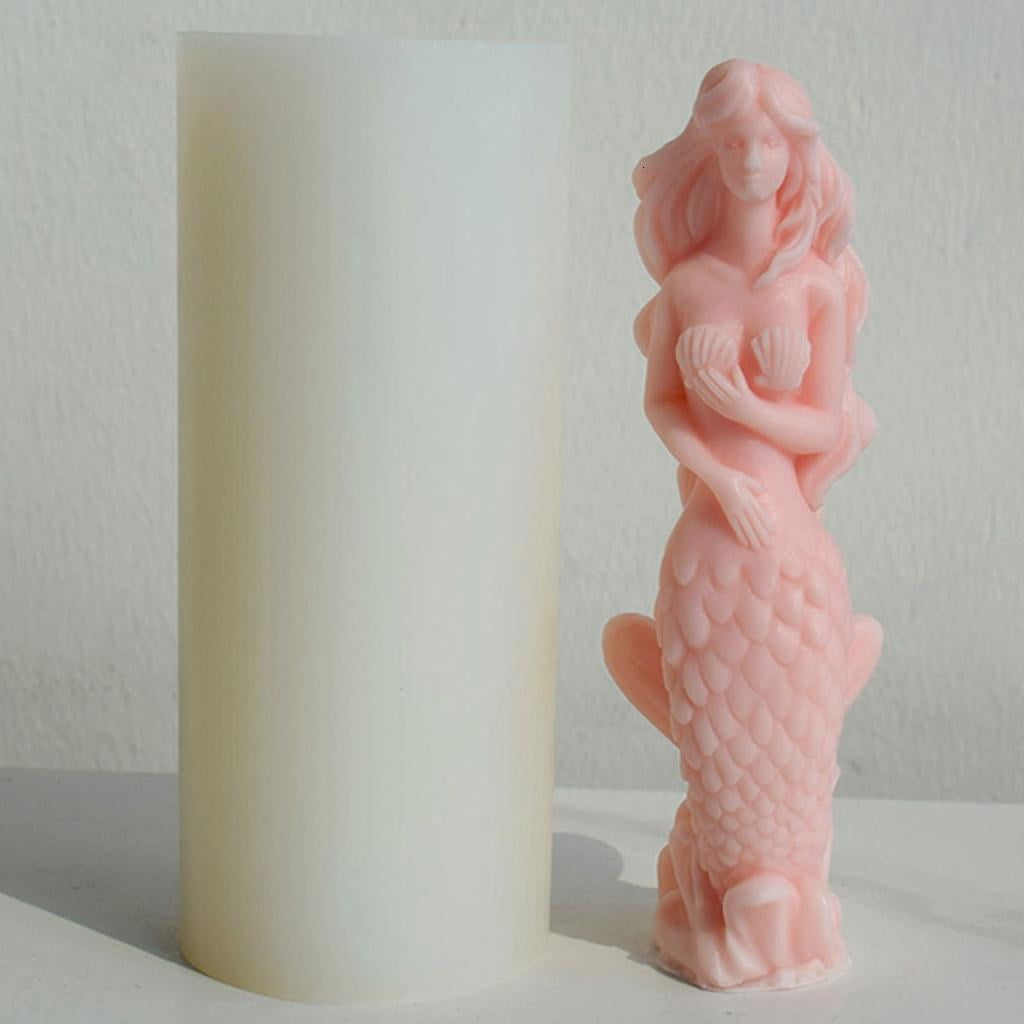 Giaone Mermaids Molds Epoxy Resin Mold DIY Candle Mold Table Ornament Making Tool