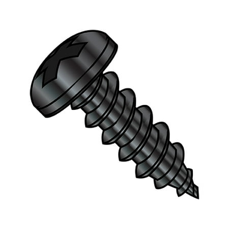 

6-20X1/2 Phillips Pan Self Tapping Screw Type A B Fully Threaded Black Zinc (Pack Qty 10 000) BC-0608ABPPBZ