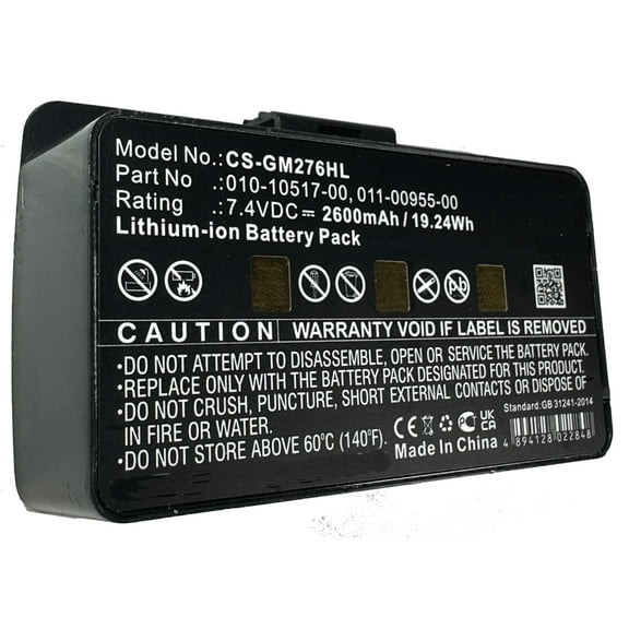 High Capacity 2600mAh battery for Garmin GPSMAP 296 276C 296 296C 376 376C 378 378C 396 396C 478 478C 496 010-10517-00