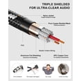 thumbnail image 2 of XLR Cables VANDESAIL - Cable de micrófono corto (30 cm, 2 unidades, macho a hembra), 2 of 9