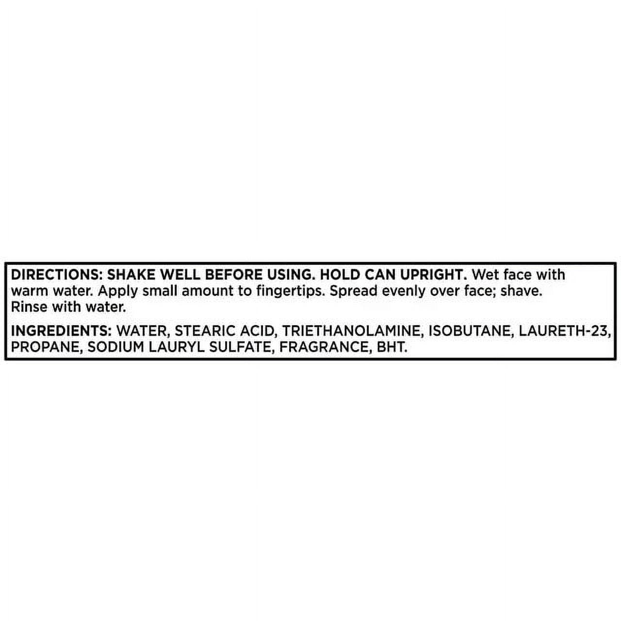(6 pack) Equate Men's Sensitive Skin Shave Foam, 10 oz