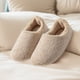 thumbnail image 1 of Pantuflas de felpa para mujer, zapatillas de casa para dormitorio, pantuflas mocasines de forro polar rizado, pantuflas antideslizantes para casa, pantuflas peludas para interior y exterior, 1 of 9