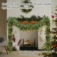 thumbnail image 5 of 5FT Artificial Cedar Garland, Thickened Winter Xmas Garland, 55-Needle Faux Greenery for Christmas Decorations, Indoor & Outdoor Holiday Decor, Mantle, Fireplace, Table, Door & Staircase Display, 5 of 7