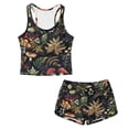thumbnail image 4 of Xoenoiee Mushroom Leaves Print Girls Tankini Swimsuit UPF 50+ Racerback Bathing Suit for Teen Girls 2 Piece Swimsuit Summer Beach Swimwear with Bottoms, 8-9 Years, 4 of 7