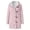 Pink XXXXL, variant on Lady Winter Coat with Hood And Pockets Thickened Fleece-lined Faux Suede Mid Length Thermal Jacket Long Sleeve Outdoor Casual Outerwear