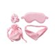 thumbnail image 4 of Juego de dormir de seda Fernando 4 piezas con bolsa de almacenamiento y diadema Rosado, 4 of 8