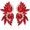 red crystal, variant on Red Rhinestone Cluster Earrings for Women, Gold Tone Crystal Statement Earrings, Hypoallergenic Dangle Jewelry Gift