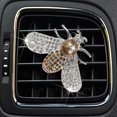 thumbnail image 4 of White and silver bee car vent clip, sparkling crystal car air freshener vent clip, cute incense diffuser car vent clip interior decoration charm accessories suitable for girls and women, 4 of 5