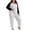 White, variant on Mutghys Plus Size Pajamas for Women Set Color Contrast Long Sleeve Top Elastic Waist Pants Home Lounging Loose Comfy Sleepwear Set XL-5XL