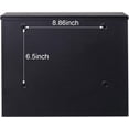 thumbnail image 5 of Black Wall Mount Locking Mailbox with Key – Large Capacity Weatherproof Letter Box for Front Door, Fence or Wall, 14.3 x 4.1 x 11.8 Inches, 5 of 9