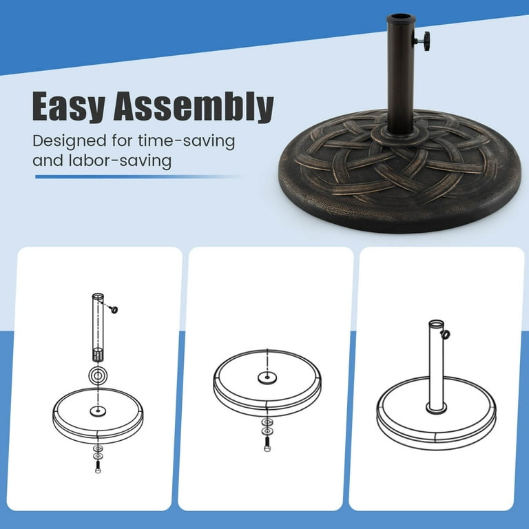 dyi free standing patio umbrella stand DIY Umbrella Stand Table
