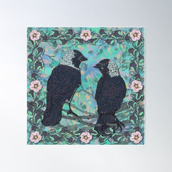 Forever Jackdaws Poster Wall Art, Modern Wall Decor For Living Room Bedroom, 17x17 UNFRAMED