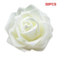 thumbnail image 1 of fastboy Pack of 50 Artificial Bionic Flowers PE Foam Simulation Roses Fake Flower Decorations Wedding Party Engagement Presents Cream White, 1 of 8