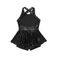 thumbnail image 4 of renvena Kids Girls Dancer X-Back Sequined Hip-hop Jazz Tap Dance Skirted Leotard Dress, 4 of 7