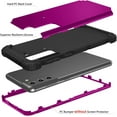 thumbnail image 5 of Samsung S21 5G Case, Samsung Galaxy S21 5G Case 3 Layer Hybrid Hard PC Soft Silicone Heavy Duty Rugged Bumper Shockproof Full-Body Protective Phone Cover for Samsung Galaxy S21 5G 6.2", Purple, 5 of 14