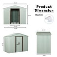 thumbnail image 4 of Outdoor Metal Storage Shed with Metal foundation ,White, 4 of 4