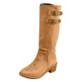 thumbnail image 3 of YLYL Knee High Boots for Women Pointed Toe Chunky Heel Pull on Fall Winter Fashion Riding Long Boots, 3 of 9