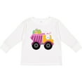 thumbnail image 3 of Inktastic Easter Bunny in Dump Truck Delivering Easter Eggs Boys or Girls Long Sleeve Toddler T-Shirt, 3 of 5