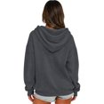 thumbnail image 6 of Women's Loose Fit Full Zip Hoodie Long Sleeve Zip Up Hooded Sweatshirt Kangaroo Pocket Casual Outerwear for Fall Winter Daily Wear, 6 of 8