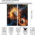 thumbnail image 3 of Sports Curtains for Teen Boys,Cool Flame Lightning Baseball Ball Sports Theme Prints Blackout Rod Pocket Window Treatments Drapes for Boys Girls Bedroom Nursery42x54in, 3 of 6