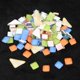 thumbnail image 5 of 100x Azulejos de mosaico para manualidades, posavasos, piezas de vidrio de cristal, mosaicos cuadrados y triangulares Verde azul oscuro, 5 of 8