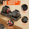 thumbnail image 3 of Adjustable Dumbbell Set, 10 in 1 Free Dumbbell for Men and Women, Black Dumbbell for Home Gym, Full Body Workout Fitness, Fast Adjust by Turning Handle (10 Gears/55 LB), 3 of 7