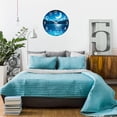 thumbnail image 5 of Blue Wall Clock 16 Inch Silent Non Ticking Large Modern Moon Ocean Wall Clocks Battery Operated Round Decotative Wall Clocks for Kitchen Living Room Office, 5 of 7