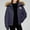 #124-Dark Blue, variant on Cutuoiiu Women's Solid Color Long Sleeved Casual Warm Hooded Quilted Jackets Gifts