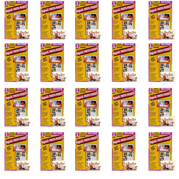 Clear Magnetic Photo Frames For Refrigerator Wallet Size 2 5 X 3 5 Pack Of Freez A Frame Walmart Com