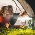 thumbnail image 4 of Portable Fan Strong Airflow Quiet 300° Rotation Rechargeable Battery Operated Tent Fan with LED Light Hooks for Camping Picnic, 4 of 8