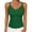 Green, variant on Black Womens Ribbed Tank Top - Slim Fit Camisole, Soft Polyester Spandex for Layering, Casual, Workout,Size M