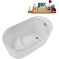 thumbnail image 5 of 48" Streamline N5120BGL Soaking Freestanding Tub and Tray With Internal Drain in Brushed Gold, 5 of 9