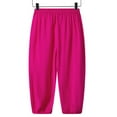 thumbnail image 5 of NAISIBABY Girls Jogger Pants, Elastic Waist Loose Cotton Solid Color Casual Comfy Pants Hot Pink 2T, 5 of 7