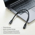 thumbnail image 4 of USB C Extension Cable 1FT, UseBean Braided USB-C 3.1 Extension Gen2 10Gbps, Type C Thunderbolt 3 Male to Female Adapter, 4 of 5