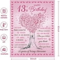 thumbnail image 4 of Birthday Gifts for 13 Year Old Girls, 13th Birthday Decorations for Girls Daughter Granddaughter Sister, 13 Year Old Girl Gifts Ideas for 13 + Year Old Girl Blanket 50" X 60", 4 of 6