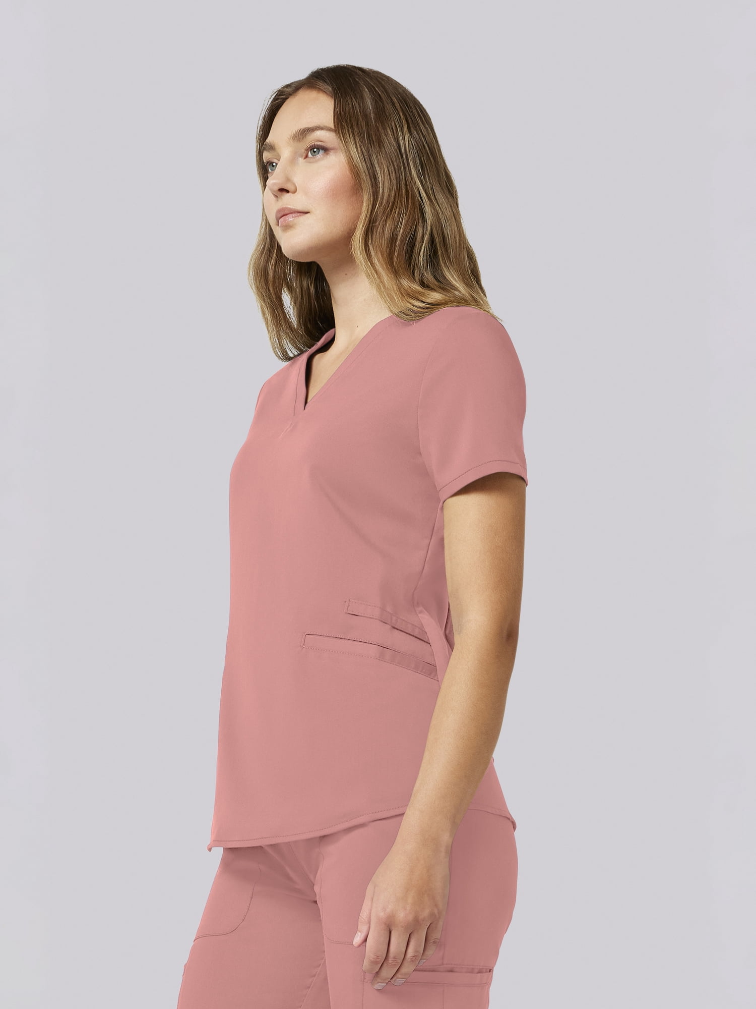 Scrubstar Ultimate Women’s Antimicrobial Welt Pocket V-Neck Scrub Top, Sizes XS–3XL
