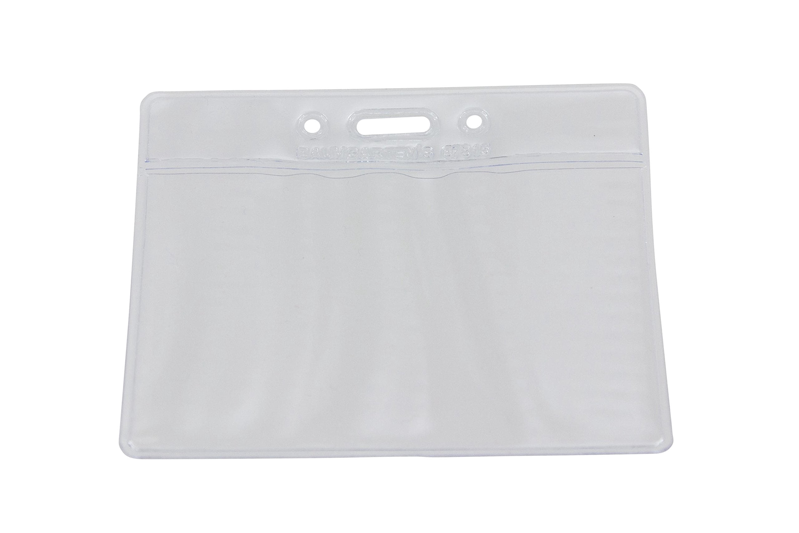 Baumgartens 67815 ID Badge Holder Horizontal 2-1/2-Inch x3-1/2-Inch 50/PK Clear CA1