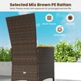 thumbnail image 4 of Costway Patio Rattan Chairs Set of 4 with High Backrest & Acacia Wood Armrests, Cushion, 4 of 8