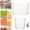 2pcs-S+L, variant on Crystal Clear Freezer Storage Bins, 2026 Upgraded Freezer Drawer Organizer Bins with Handles, Multipurpose Clear Plastic Storage Bins for Refrigerator and Pantry, Easy to Clean