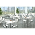 thumbnail image 2 of KFI Studios Mode 3.5' x Round' Dining Table, Grey Nebula, Silver Base, 2 of 2