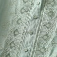 thumbnail image 6 of Womens Embroidered Tops Cute Flowy Tops Flowy Tops For Women Gauze Shirts Summer Blouses For Women Beach Vacation Tshirts Peasant Tops For Women Boho Peasant Gauze Blouses Linen Blouse, 6 of 7