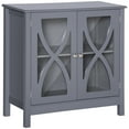 thumbnail image 1 of HOMCOM Kitchen Sideboard, Glass Door Buffet Cabinet with Adjustable Shelf, 1 of 10