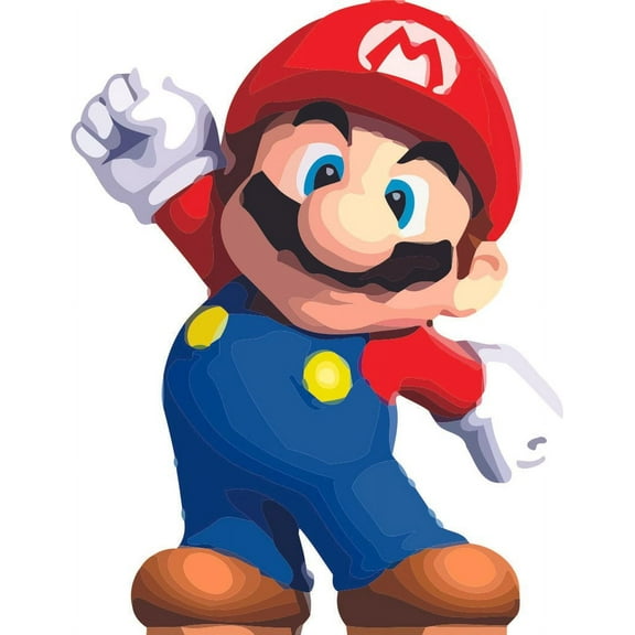 Mario Classic Video Game Super Mario Bros Arcade Game Wall Sticker Art Design Decal for Girls Boys Kids Room Bedroom Nursery Kindergarten House Home Decor Wall Art Vinyl Decoration Size (10x8 inch)