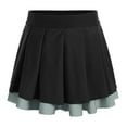 thumbnail image 1 of LiiYii Jupe Plissée Mini à Taille Élastique pour Filles, Jupes de Danse, Uniforme de Performance Cheerleading, Noir 16, 1 of 8